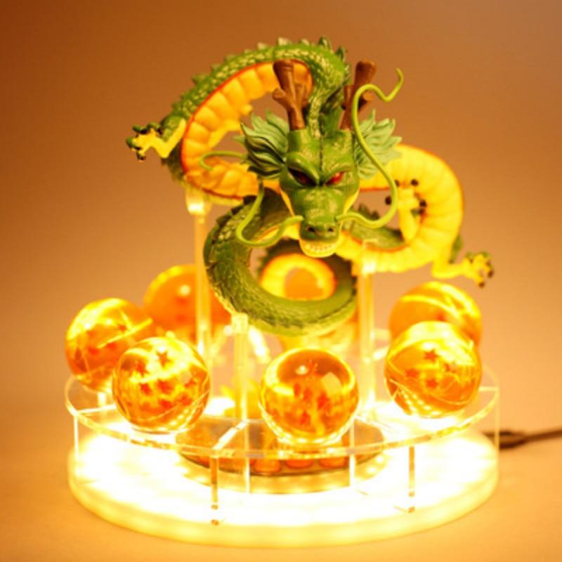 DBZ Shenron LED Night Light: Collectible Action Figure with RGB Remote Control, Authentically Designed by Bandai